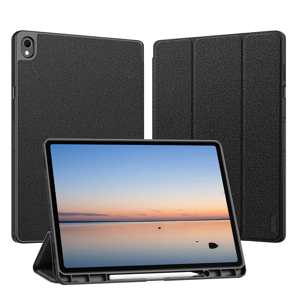 Suojakuori Samsung Galaxy Tab S12 Plus -tabletille, DUX DUCIS, Domo kynäpidikkeellä, musta