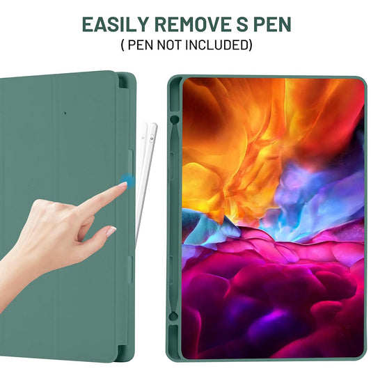 Kuori Samsung Galaxy Tab S6 Lite (2024) / Tab S6 Lite (2022) / Tab S6 Lite (2020) -tabletille, Techsuit, Flex Trifold, Vihreä