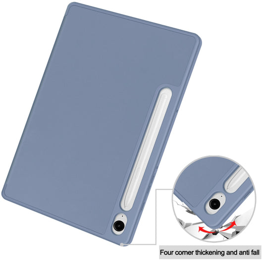 Kotelo Samsung Galaxy Tab S10 FE / Tab S9 FE / Tab S9, Techsuit, Flex Trifold, Harmaa
