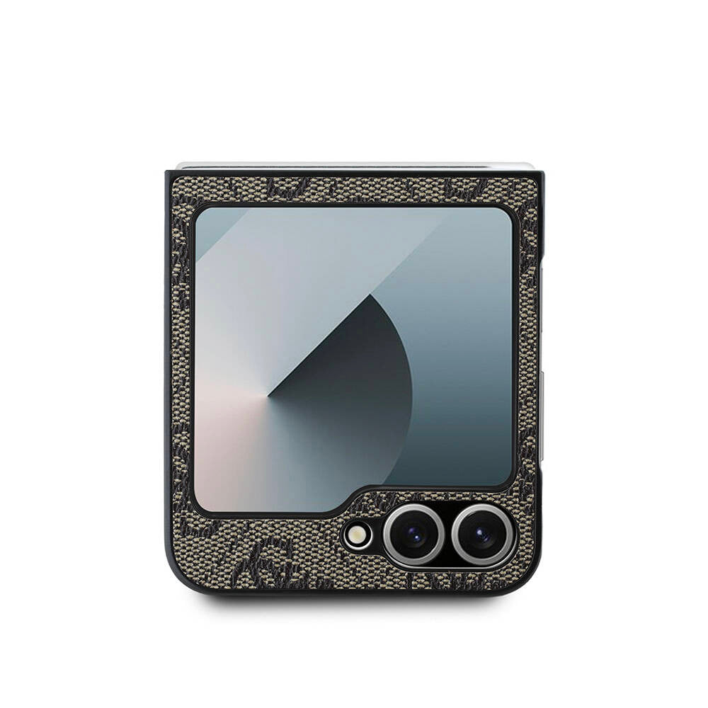 Suojakotelo Samsung Galaxy Z Flip7 F766:lle, Guess, 4G Metal Logo, Ruskea