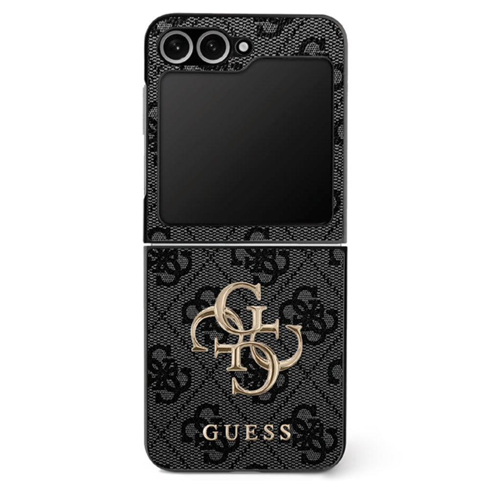 Kotelo Samsung Galaxy Z Flip7 F766:lle, Guess, 4G Metal Logo, Musta