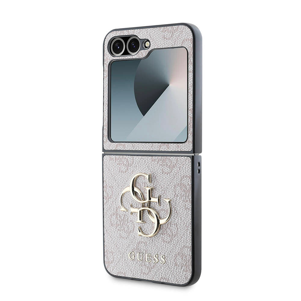 Suojakotelo Samsung Galaxy Z Flip7 F766, Guess, 4G Metal Logo, Pinkki