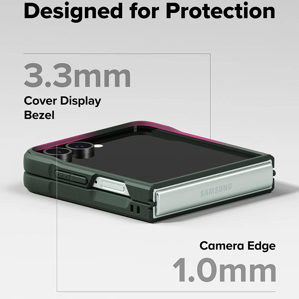 Kuori Samsung Galaxy Z Flip7 F766:lle, Ringke, Onyx, Tummanvihreä