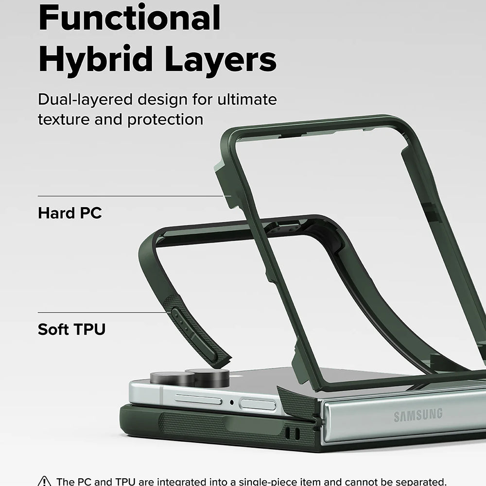 Kuori Samsung Galaxy Z Flip7 F766:lle, Ringke, Onyx, Tummanvihreä
