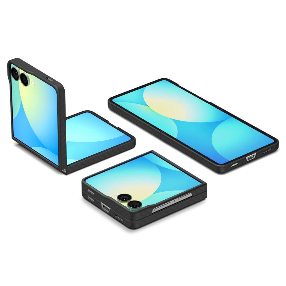 Kotelo Samsung Galaxy Z Flip7 F766:lle, Spigen, Air Skin, Musta ACS09564