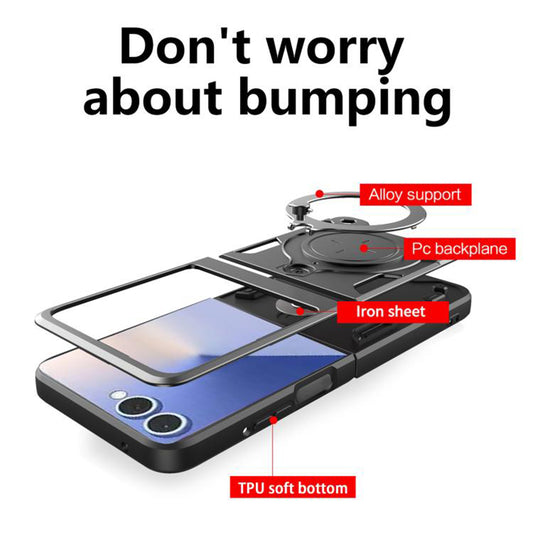 Kuori Samsung Galaxy Z Flip7 F766:lle, Techsuit, CamGuard Pro, Punainen