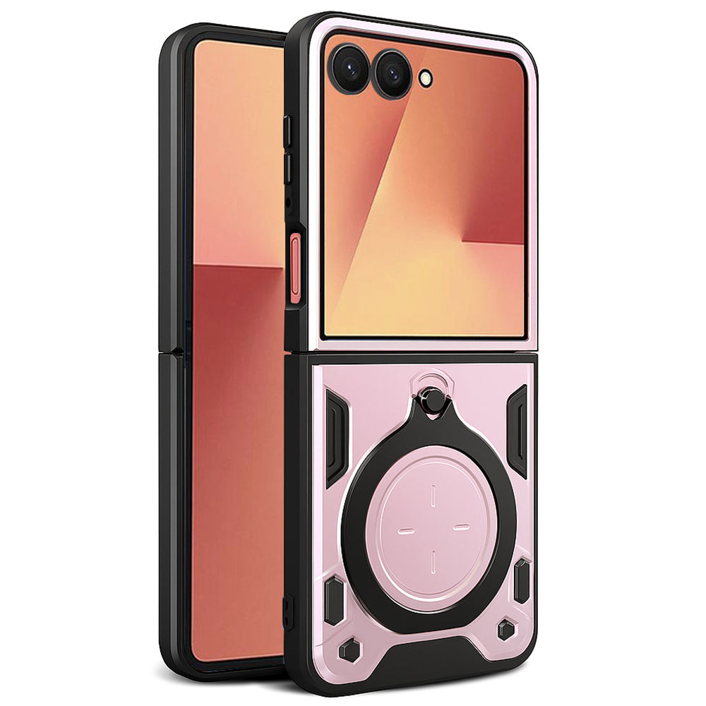 Kuori Samsung Galaxy Z Flip7 F766:lle, Techsuit, CamGuard Pro, Vaaleanpunakultainen