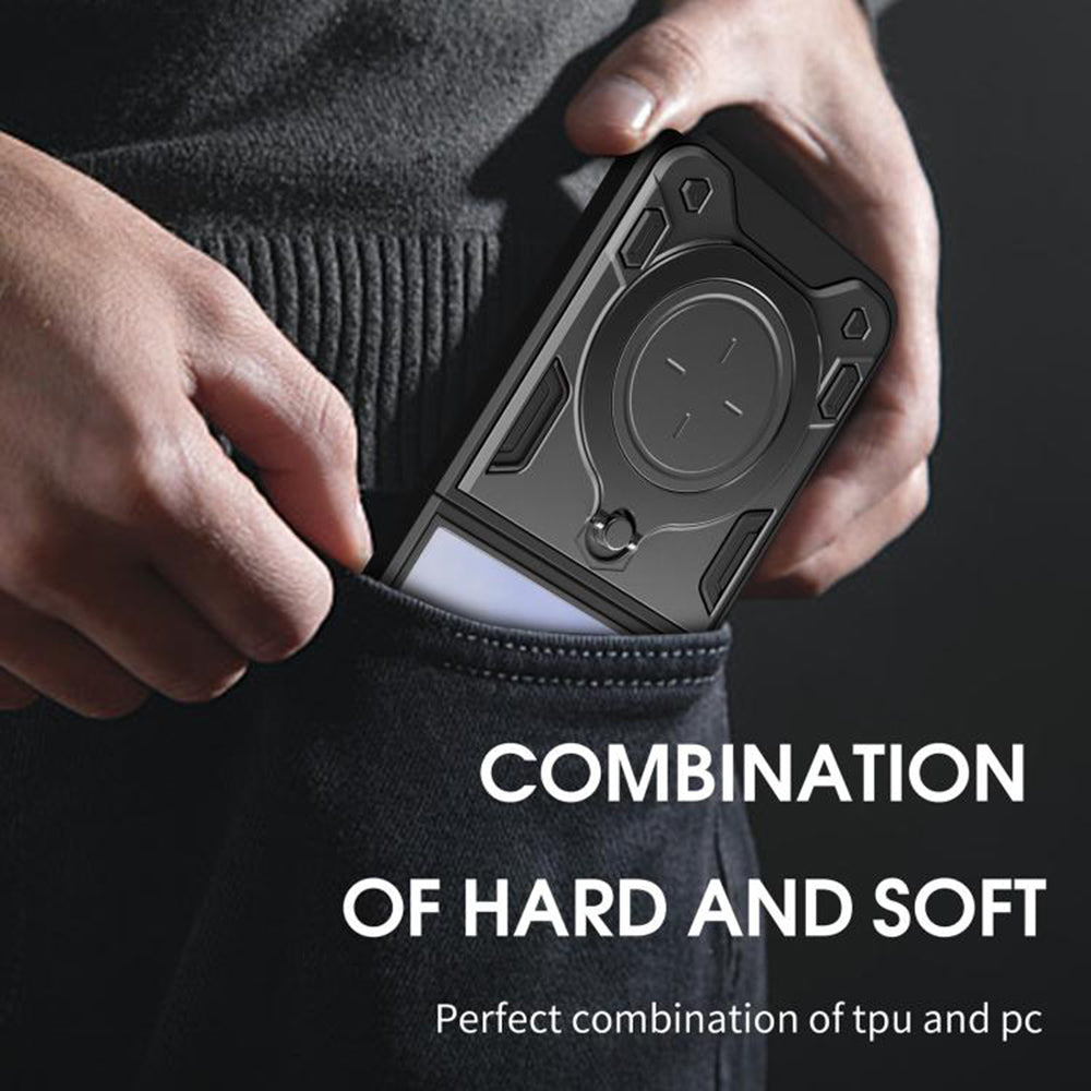 Kuori Samsung Galaxy Z Flip7 F766:lle, Techsuit, CamGuard Pro, Vaaleanpunakultainen