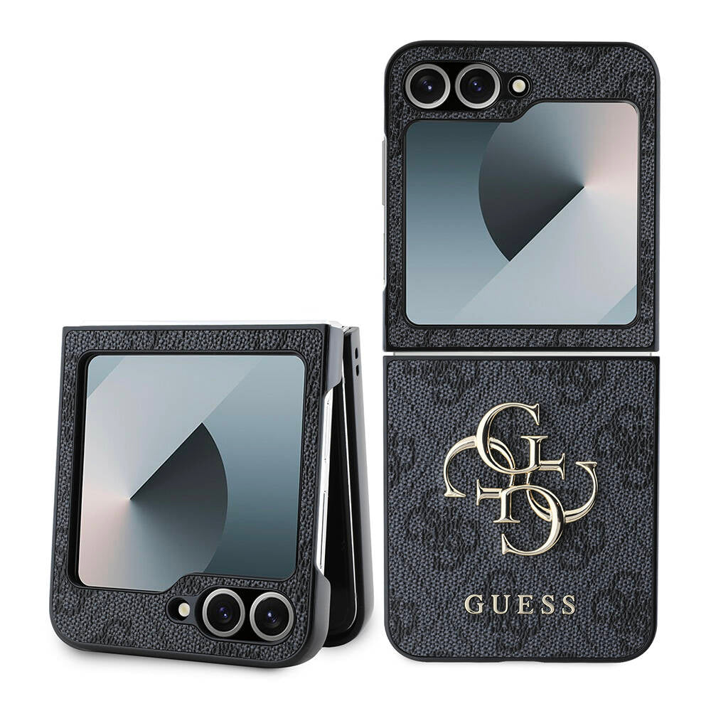 Kotelo Samsung Galaxy Z Flip7 FE F761 / Z Flip6 F741, Guess, 4G Metal Logo, Musta