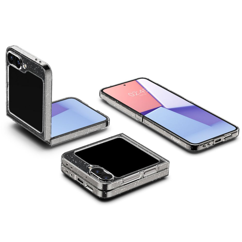 Case for Samsung Galaxy Z Flip7 FE F761 / Z Flip6 F741, Spigen, Air Skin Glitter, Transparent