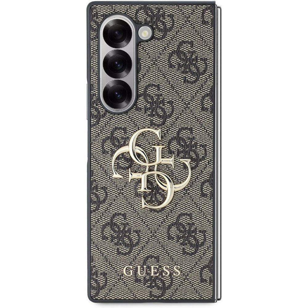 Suojakotelo Samsung Galaxy Z Fold6 F956, Guess, 4G Metal Logo, Ruskea