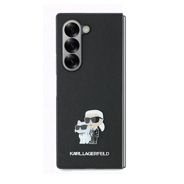Suojakotelo Samsung Galaxy Z Fold6 F956:lle, Karl Lagerfeld, Saffiano Karl & Choupette Metal, Musta