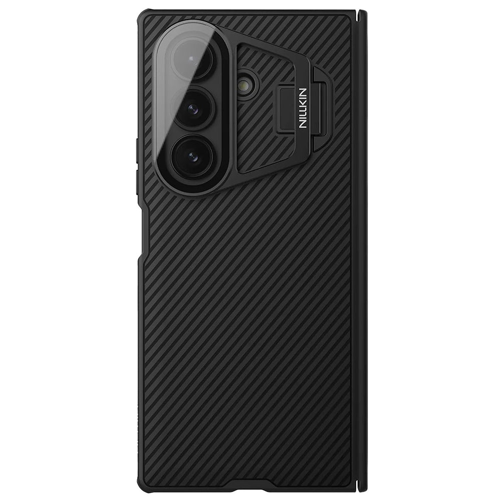 Kuori Samsung Galaxy Z Fold7 F966:lle, Nillkin, CamShield Prop läpinäkyvällä linssinsuojalla, musta