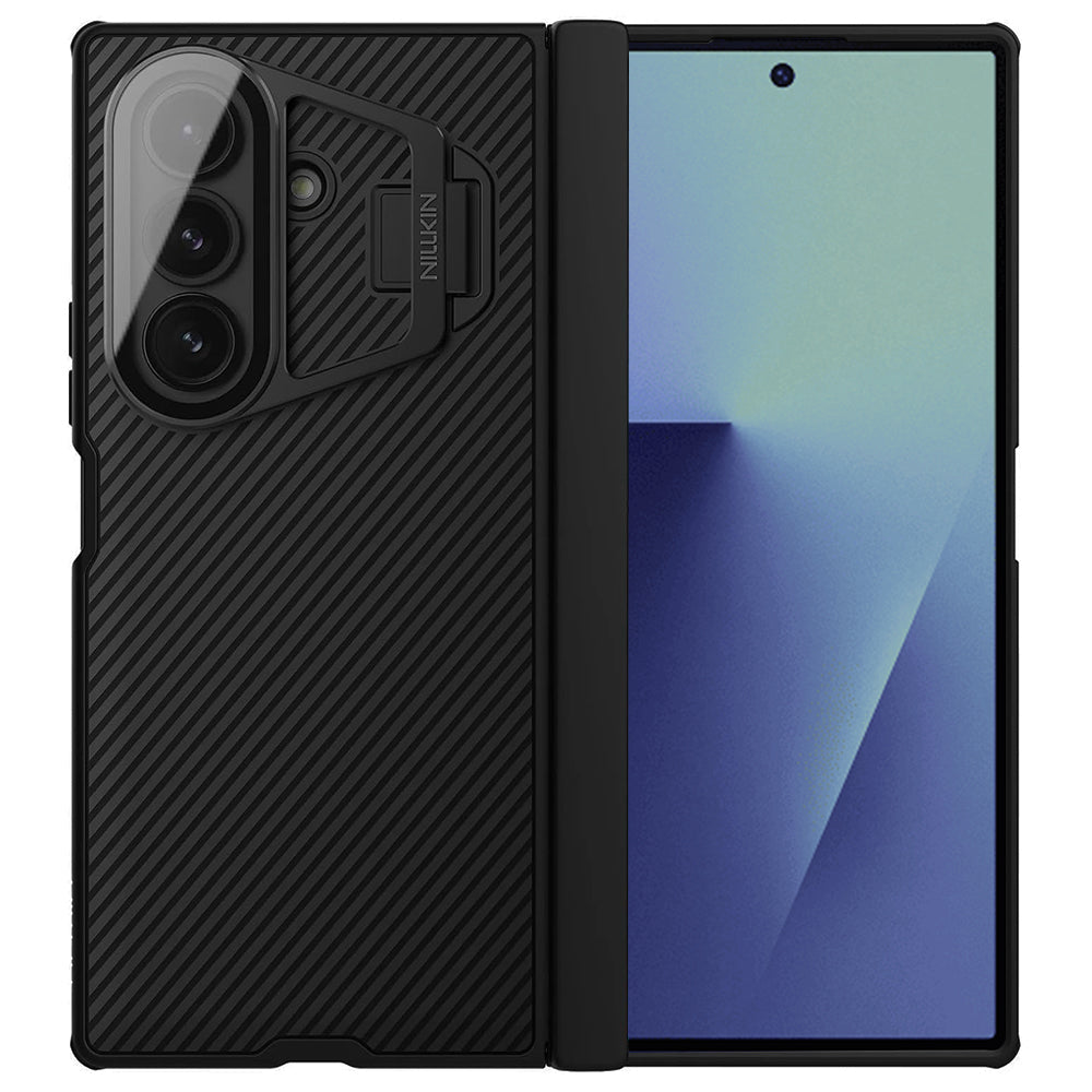 Kuori Samsung Galaxy Z Fold7 F966:lle, Nillkin, CamShield Prop läpinäkyvällä linssinsuojalla, musta