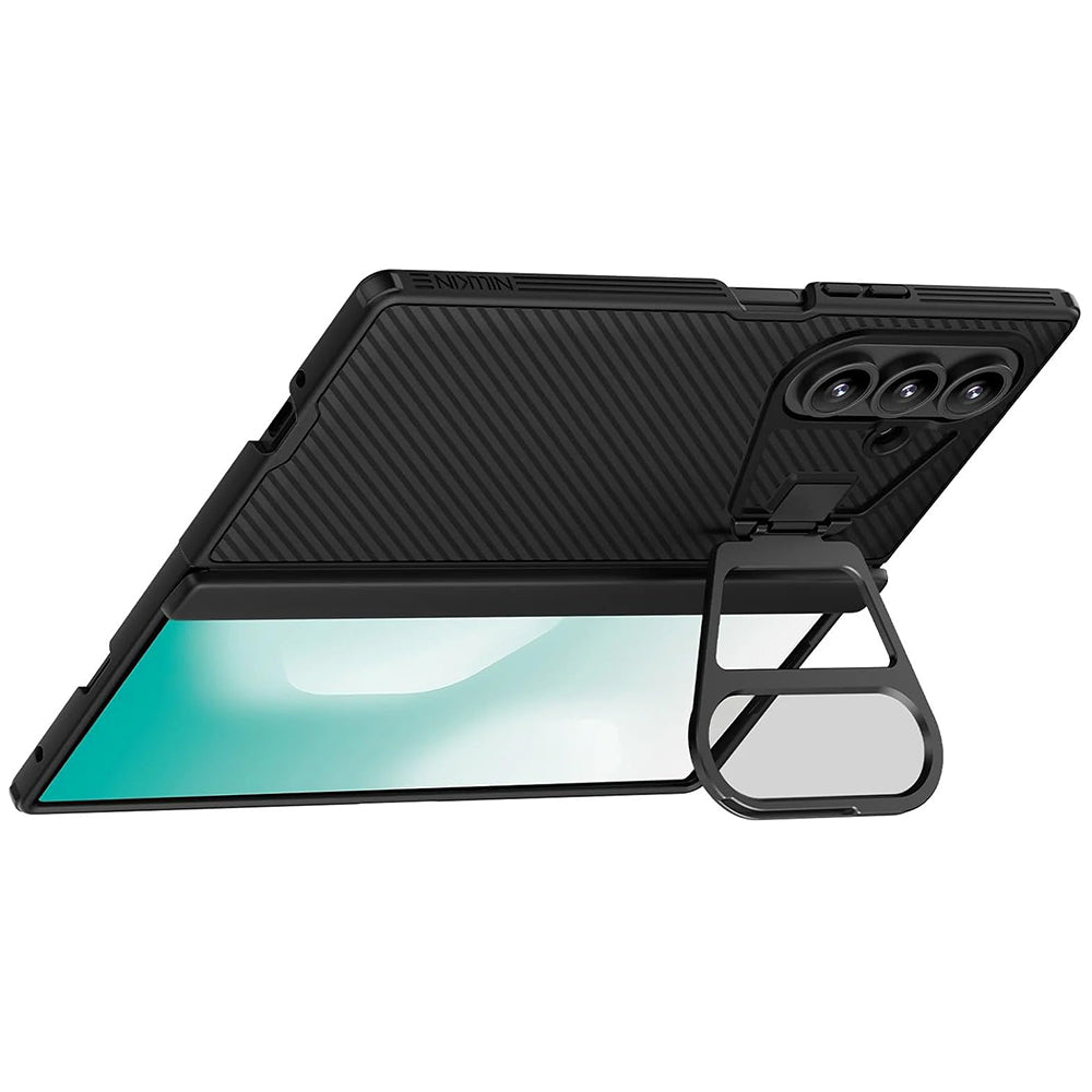 Kuori Samsung Galaxy Z Fold7 F966:lle, Nillkin, CamShield Prop läpinäkyvällä linssinsuojalla, musta