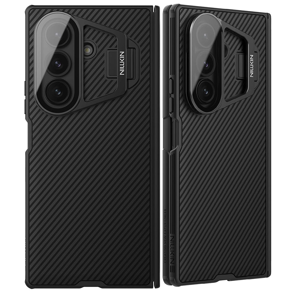 Kuori Samsung Galaxy Z Fold7 F966:lle, Nillkin, CamShield Prop läpinäkyvällä linssinsuojalla, musta