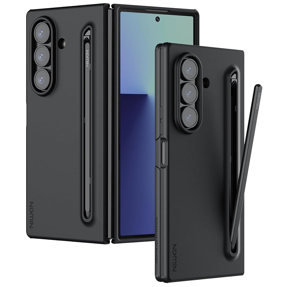 Kuori Samsung Galaxy Z Fold7 F966:lle, Nillkin, Flex Pure S-kynän pidikkeellä, Musta
