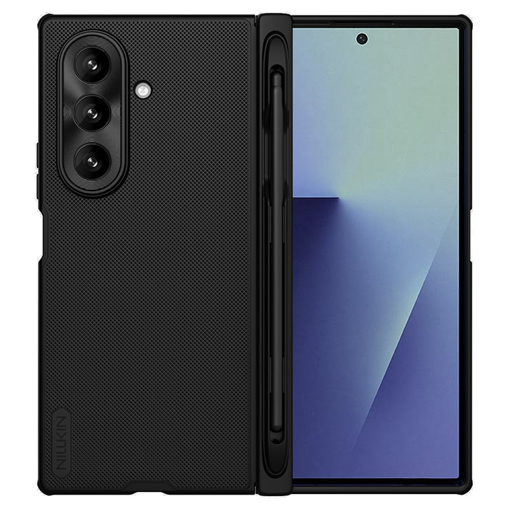 Kuori Samsung Galaxy Z Fold7 F966:lle, Nillkin, Super Frosted Shield kynätelineellä, musta