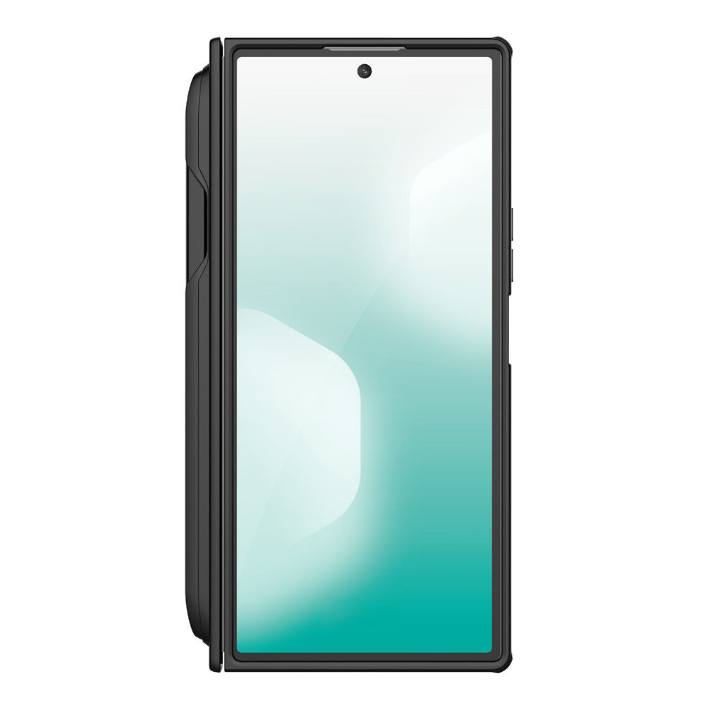 Kuori Samsung Galaxy Z Fold7 F966:lle, Nillkin, Super Frosted Shield kynätelineellä, musta
