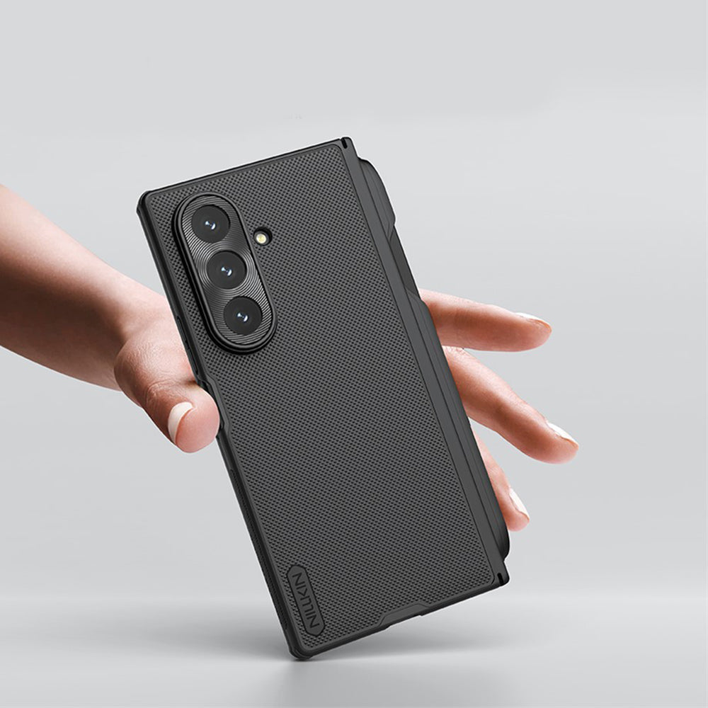 Kuori Samsung Galaxy Z Fold7 F966:lle, Nillkin, Super Frosted Shield kynätelineellä, musta