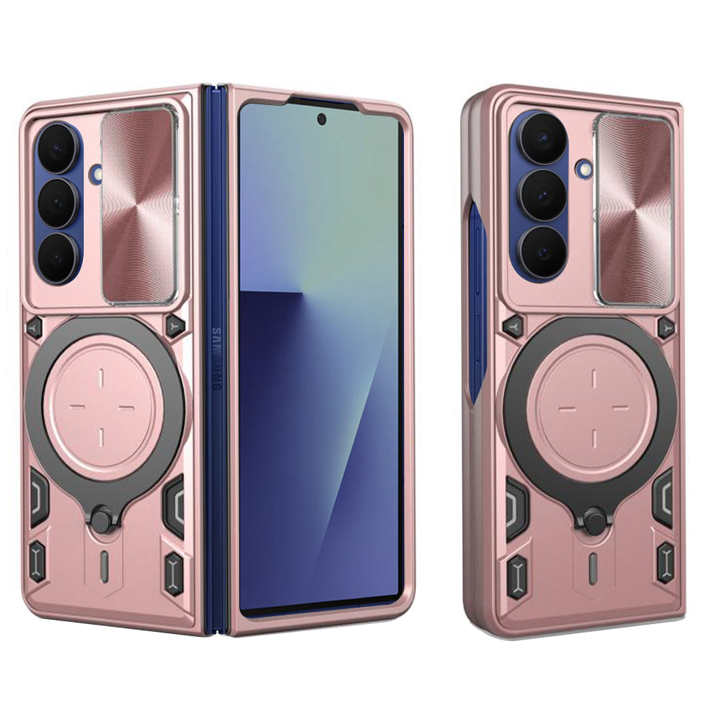 Kuori Samsung Galaxy Z Fold7 F966:lle, Techsuit, CamGuard Pro, vaaleanpunakultainen