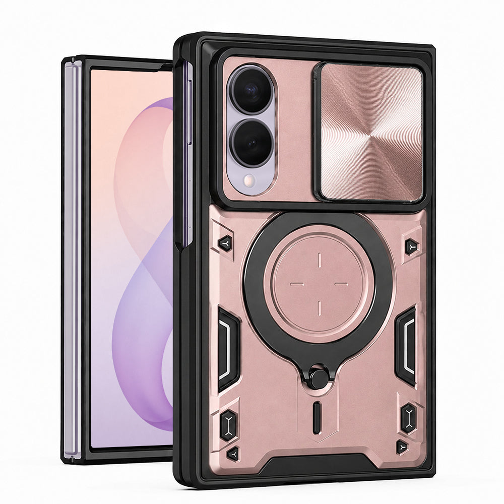 Kuori Samsung Galaxy Z Fold8 F971:lle, Techsuit, CamGuard Pro, Vaaleanpunainen Kulta