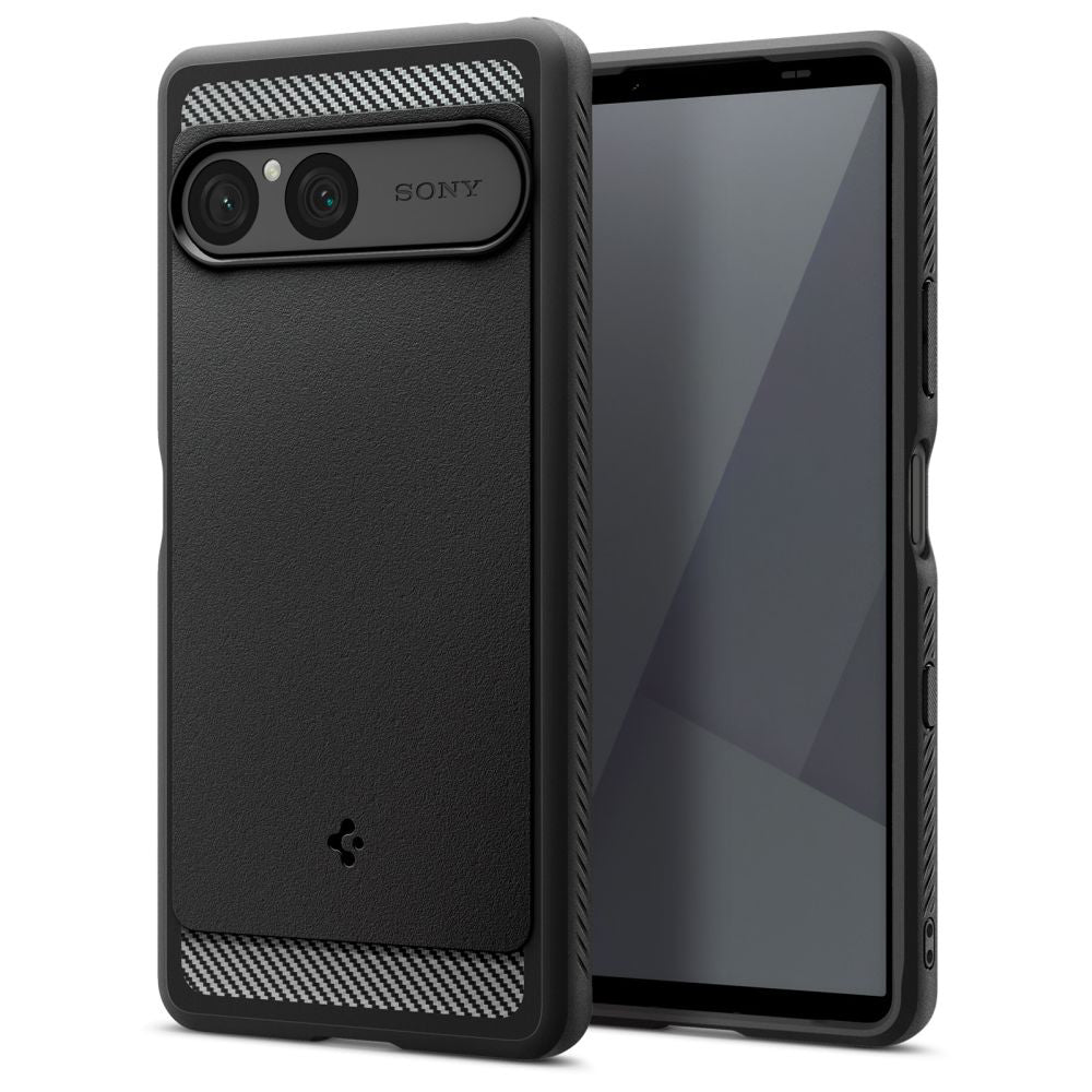 Kuori Sony Xperia 10 VII:lle, Spigen, Rugged Armor, Musta ACS09592