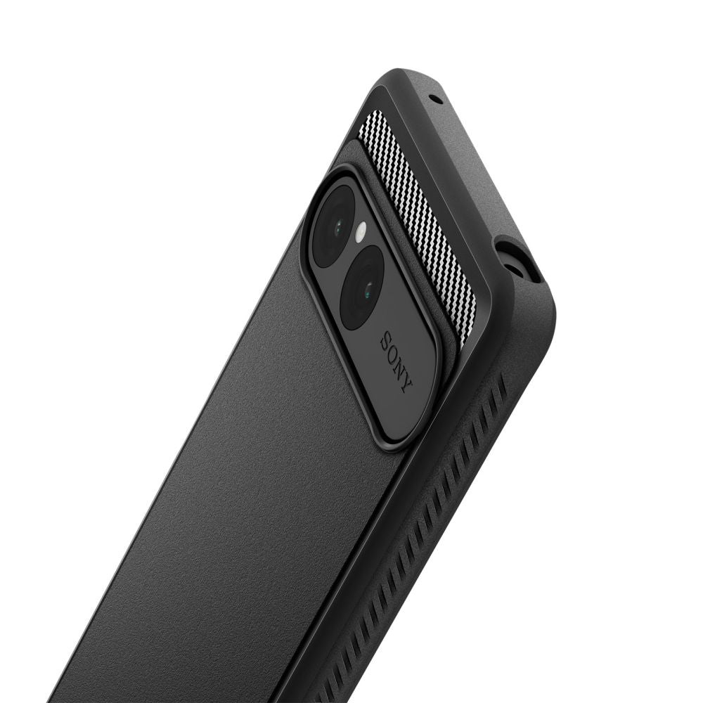 Kuori Sony Xperia 10 VII:lle, Spigen, Rugged Armor, Musta ACS09592
