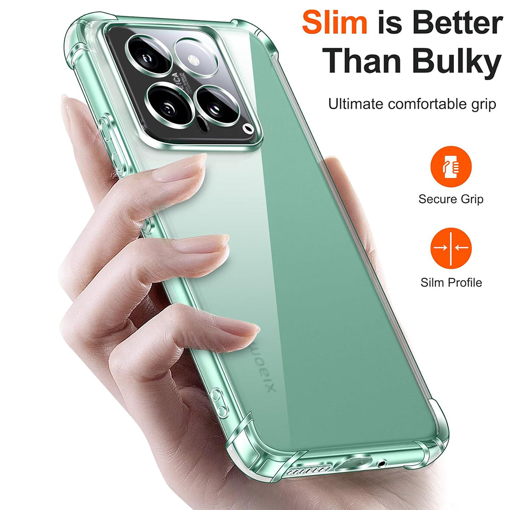Suojakotelo Xiaomi 14 Prolle, Techsuit, Iskunkestävä Kirkas, Läpinäkyvä