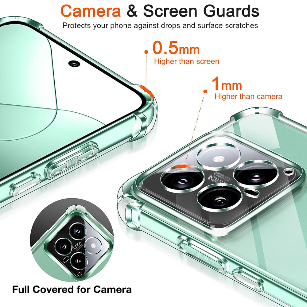 Suojakotelo Xiaomi 14 Prolle, Techsuit, Iskunkestävä Kirkas, Läpinäkyvä