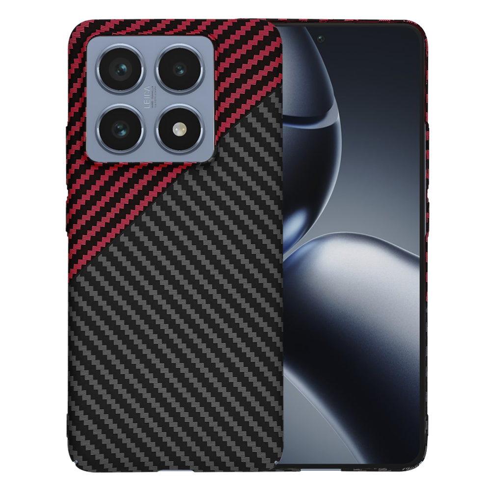Kuori Xiaomi 14T Pro:lle, Techsuit, Carbonite FiberShell, Musta Punainen