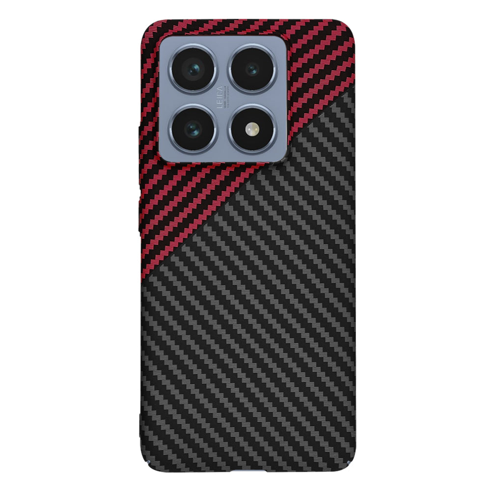 Kuori Xiaomi 14T Pro:lle, Techsuit, Carbonite FiberShell, Musta Punainen