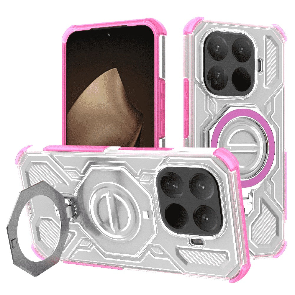 Suojakotelo Xiaomi 15T Prolle, Techsuit, Carbon Shield Pro, Pinkki