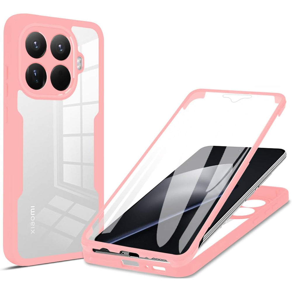 Suojakotelo Xiaomi 15T Prolle, Techsuit, ColorVerse 360, Vaaleanpunainen