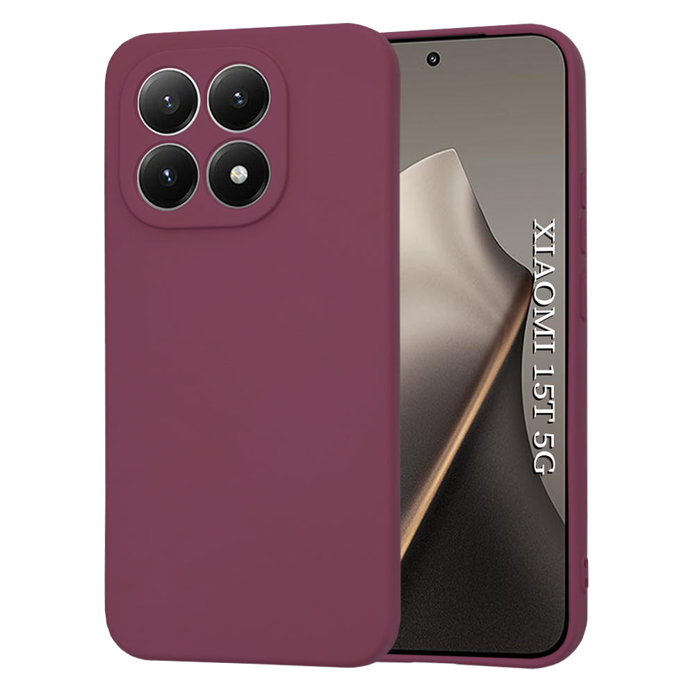 Suojakotelo Xiaomi 15T:lle, Techsuit, SoftFlex, Kirsikanpunainen