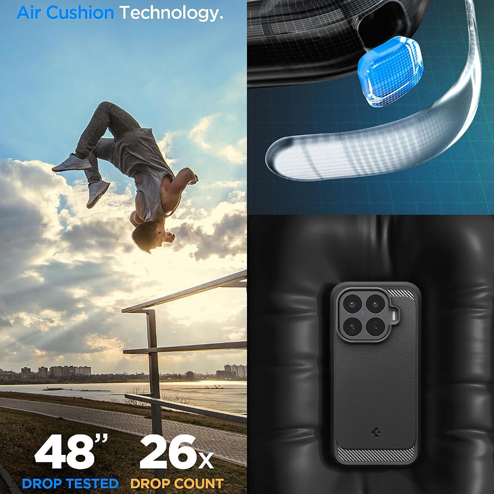 Kuori Xiaomi 17T:lle, Spigen, Rugged Armor, Musta ACS11870