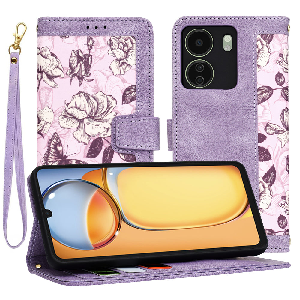Kuori Xiaomi Poco C65 / Redmi 13C:lle, Techsuit, FlipCraft, Violetti