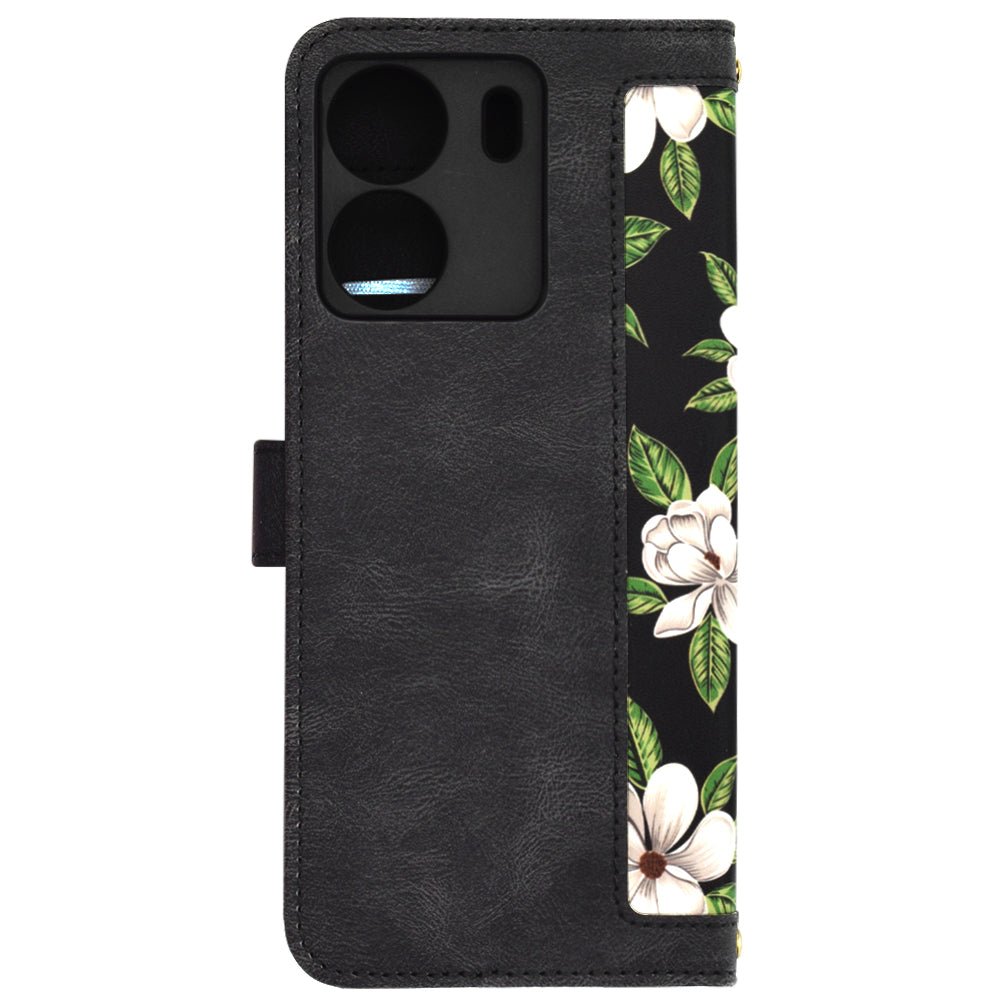 Kuori Xiaomi Poco C65 / Redmi 13C:lle, Techsuit, FlipCraft, Musta