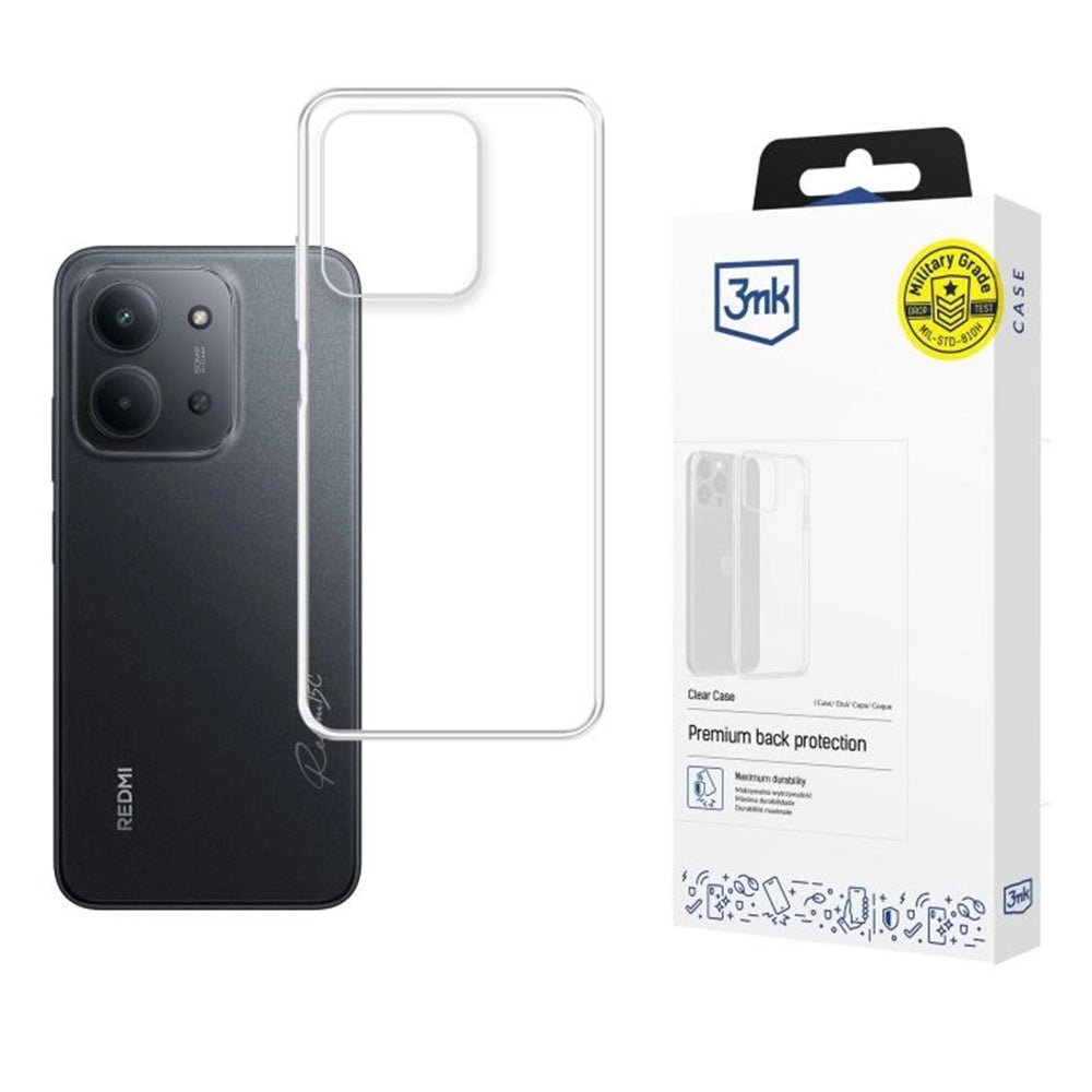 Suojakotelo Xiaomi Poco C85 4G / Redmi 15C 5G / 15C 4G, 3MK, Kirkas, Läpinäkyvä