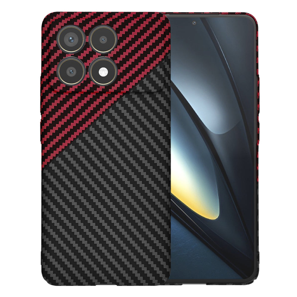 Kuori Xiaomi Poco F6 Pro:lle, Techsuit, Carbonite FiberShell, Musta Punainen