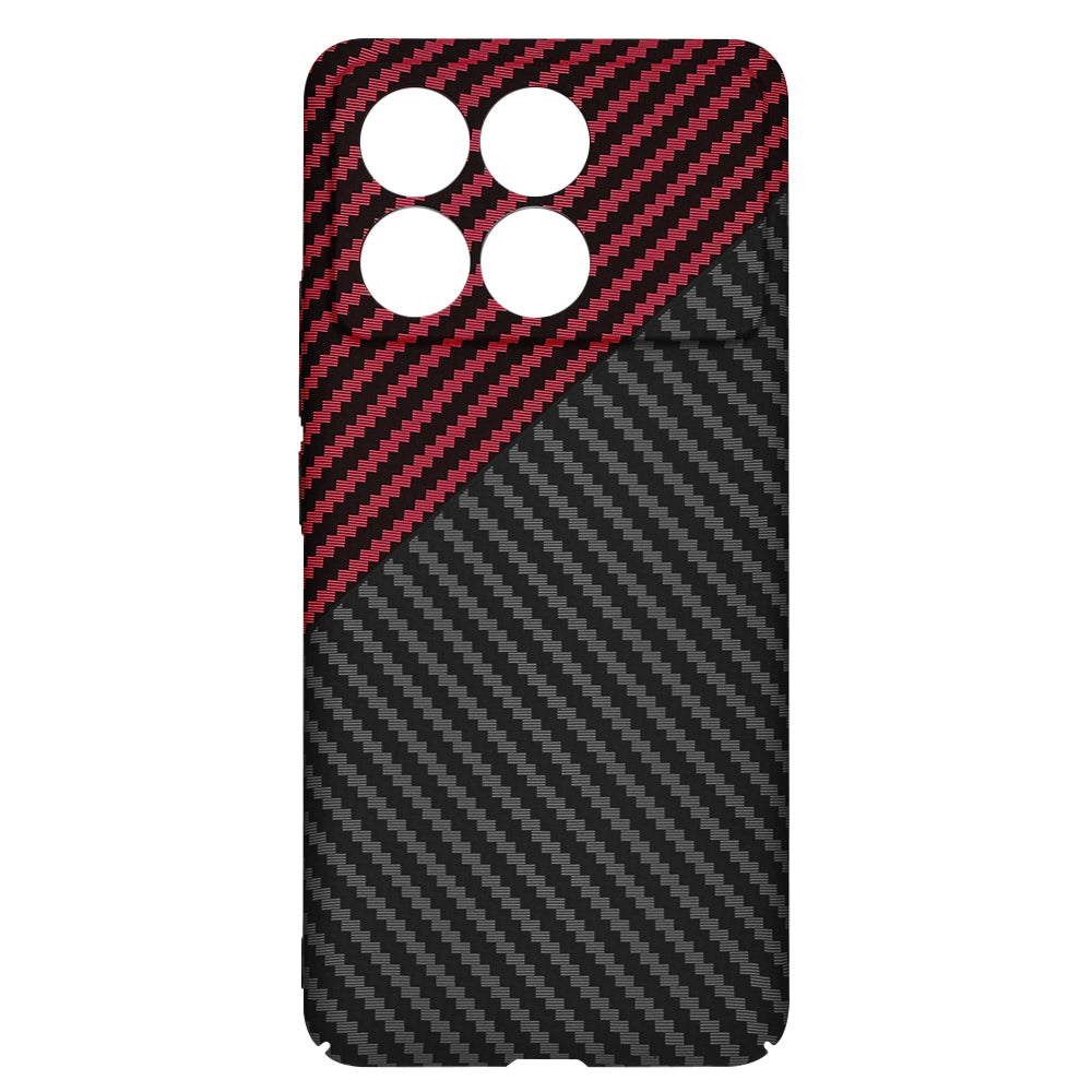 Kuori Xiaomi Poco F6 Pro:lle, Techsuit, Carbonite FiberShell, Musta Punainen