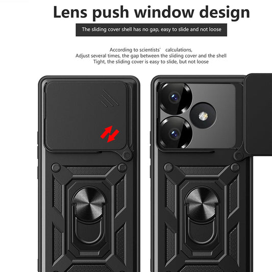 Kuori Xiaomi Poco F6:lle, Techsuit, CamShield, Vaaleanpunainen