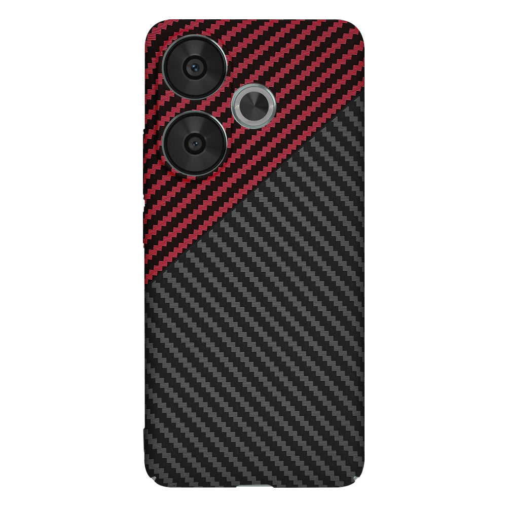 Kuori Xiaomi Poco F6:lle, Techsuit, Carbonite FiberShell, Musta Punainen