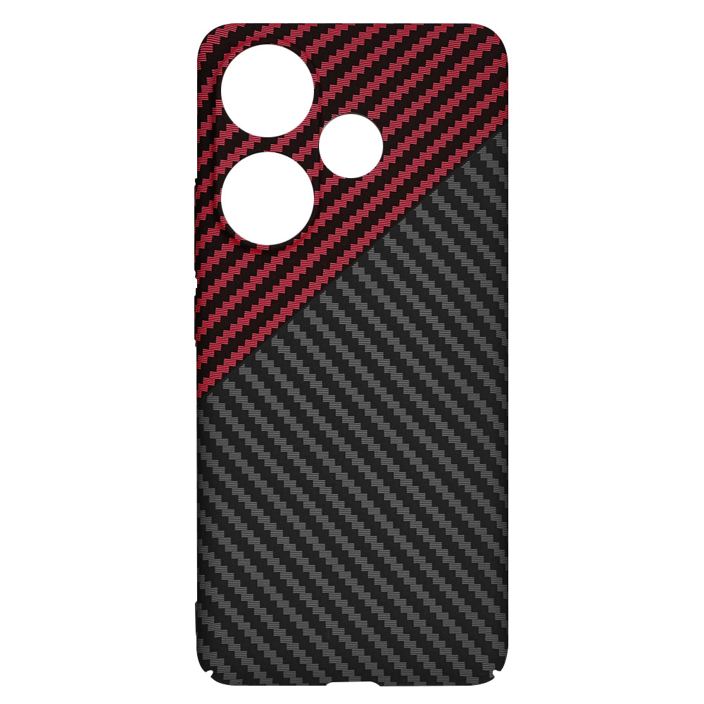 Kuori Xiaomi Poco F6:lle, Techsuit, Carbonite FiberShell, Musta Punainen