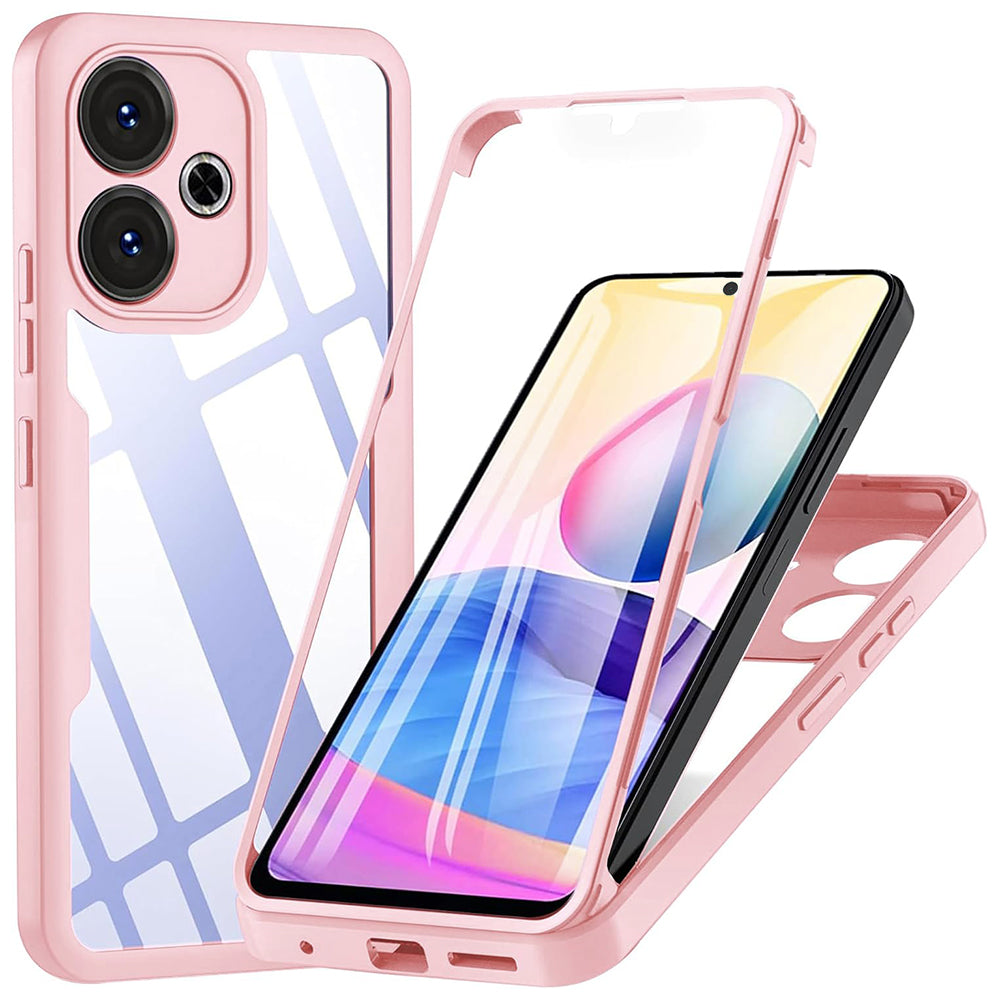 Kuori Xiaomi Poco M6 4G / Redmi 13:lle, Techsuit, ColorVerse 360, Vaaleanpunainen