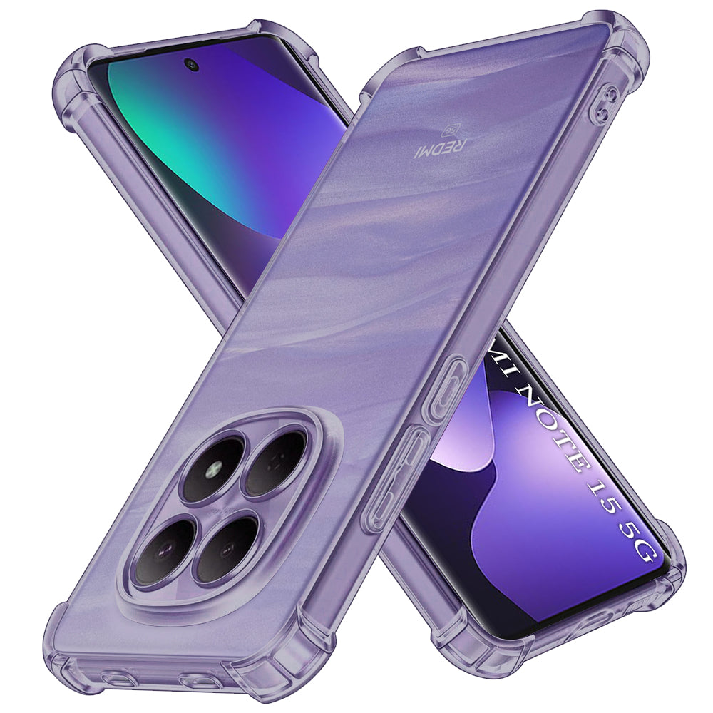 Suojakotelo Xiaomi Poco M8 / Redmi Note 15 5G / Note 15 4G, Techsuit, Iskunkestävä Läpinäkyvä, Savunharmaa