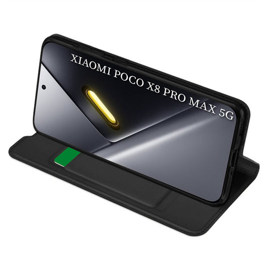Suojakotelo Xiaomi Poco X8 Pro Max, Techsuit, Magskin Book, Musta