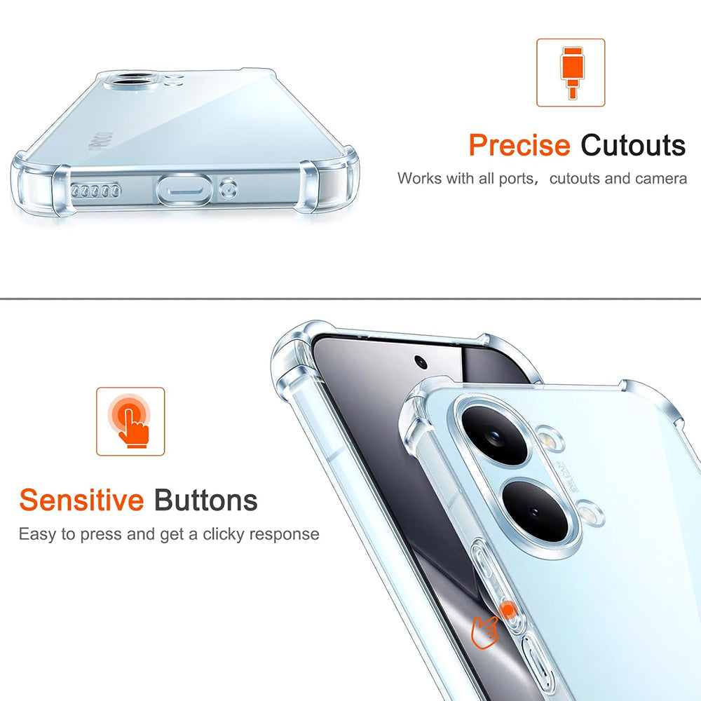 Suojakotelo Xiaomi Poco X8 Pro Max, Techsuit, Iskunkestävä Selkeä, Läpinäkyvä