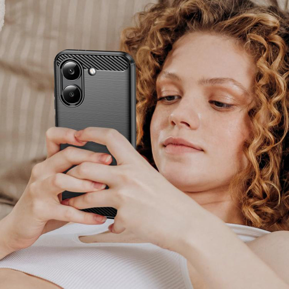 Suojakotelo Xiaomi Poco X8 Prolle, Techsuit, Carbon, Musta