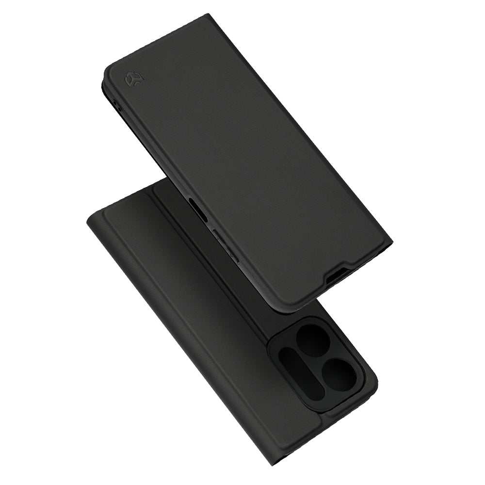 Kuori Xiaomi Redmi 17C 5G:lle, Techsuit, Magskin Book, Musta